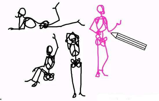 火柴人吃瓜画法,趣味插画中的夏日风情